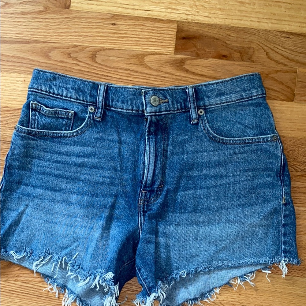Lucky Brand Blue Jean Shorts with Frayed Hem